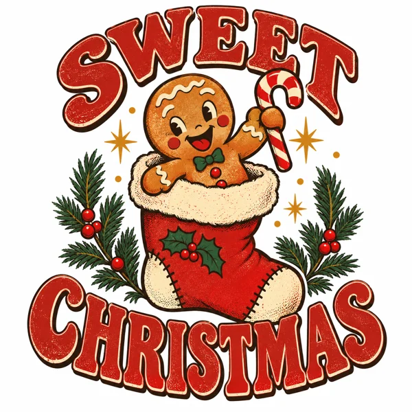 SWEET CHRISTMAS · 1950s — actual template example