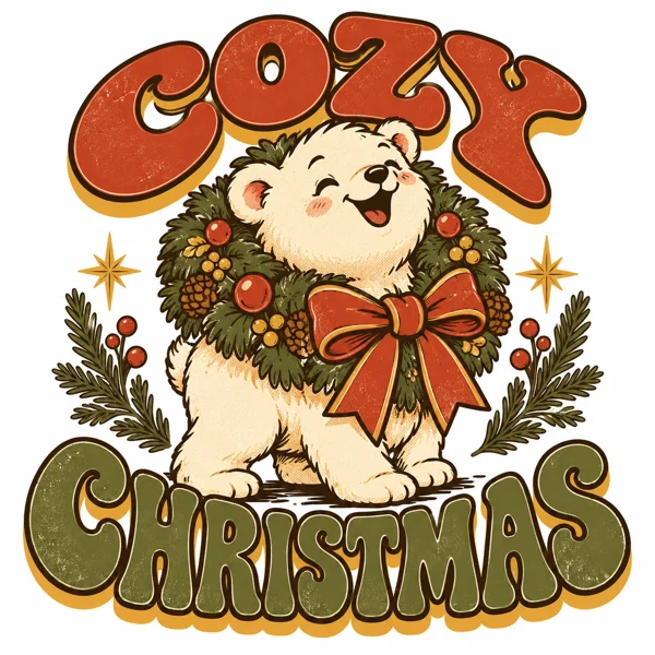 COZY CHRISTMAS · 1970s — actual template example