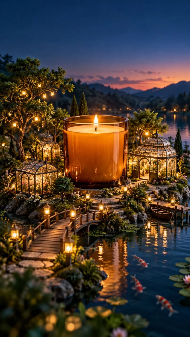 Candle Greenhouse Island — original concept illustration