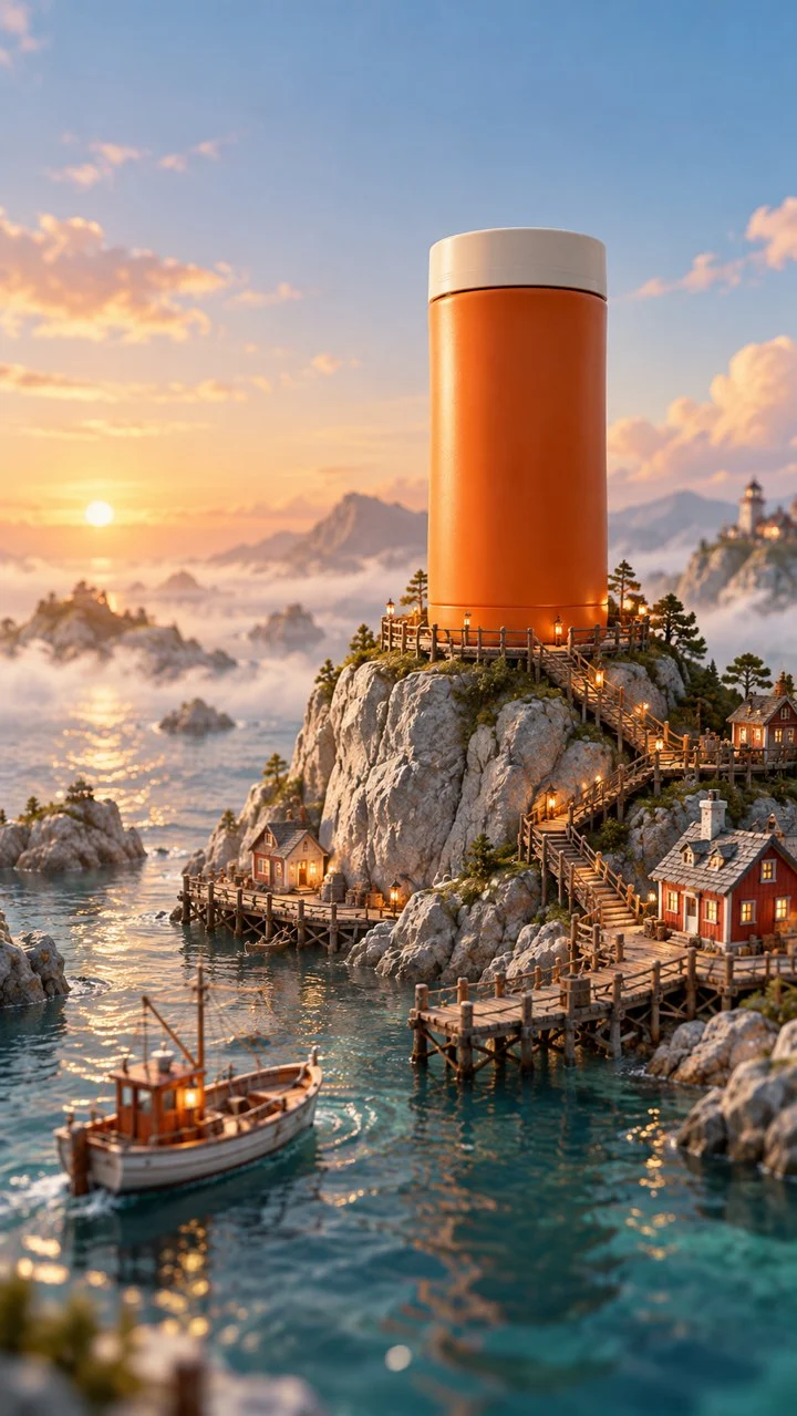 Cup Lighthouse — original concept illustration
