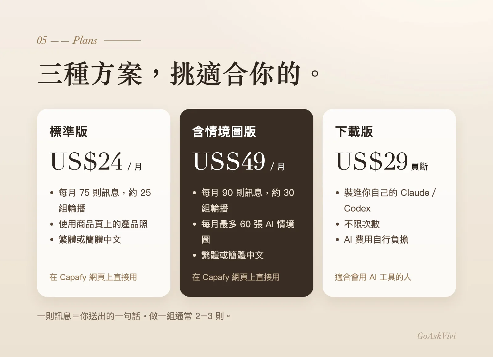三種方案