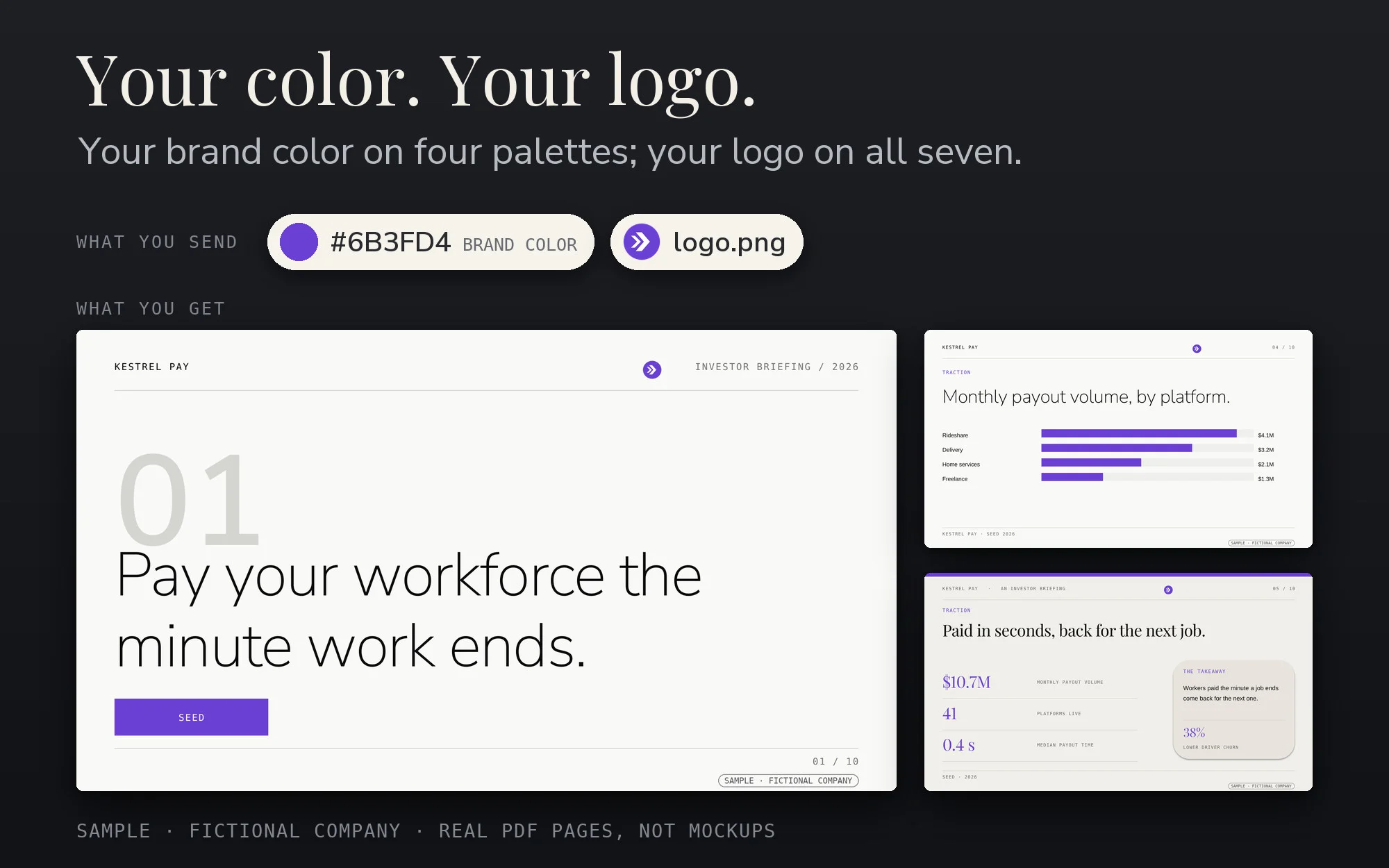 Your color. Your logo.