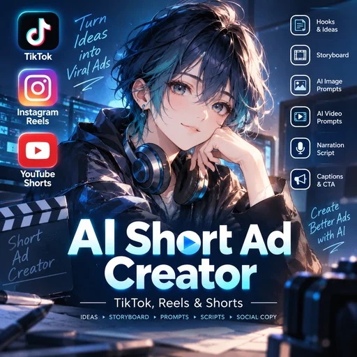 AI Short Ad Creator: TikTok, Reels & Shorts