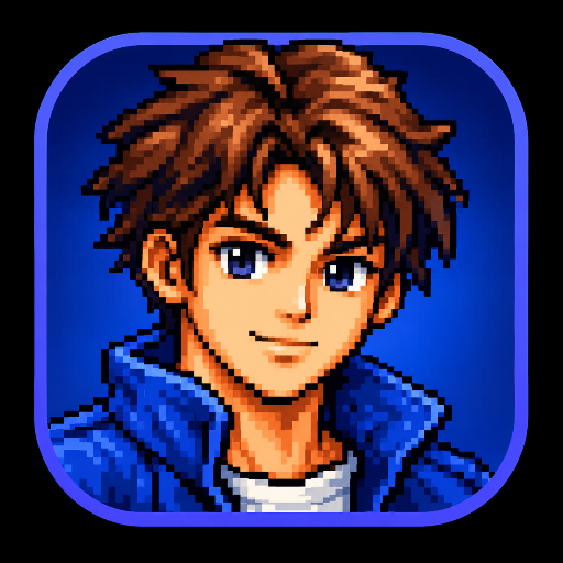 Retro Pixel Art Portrait